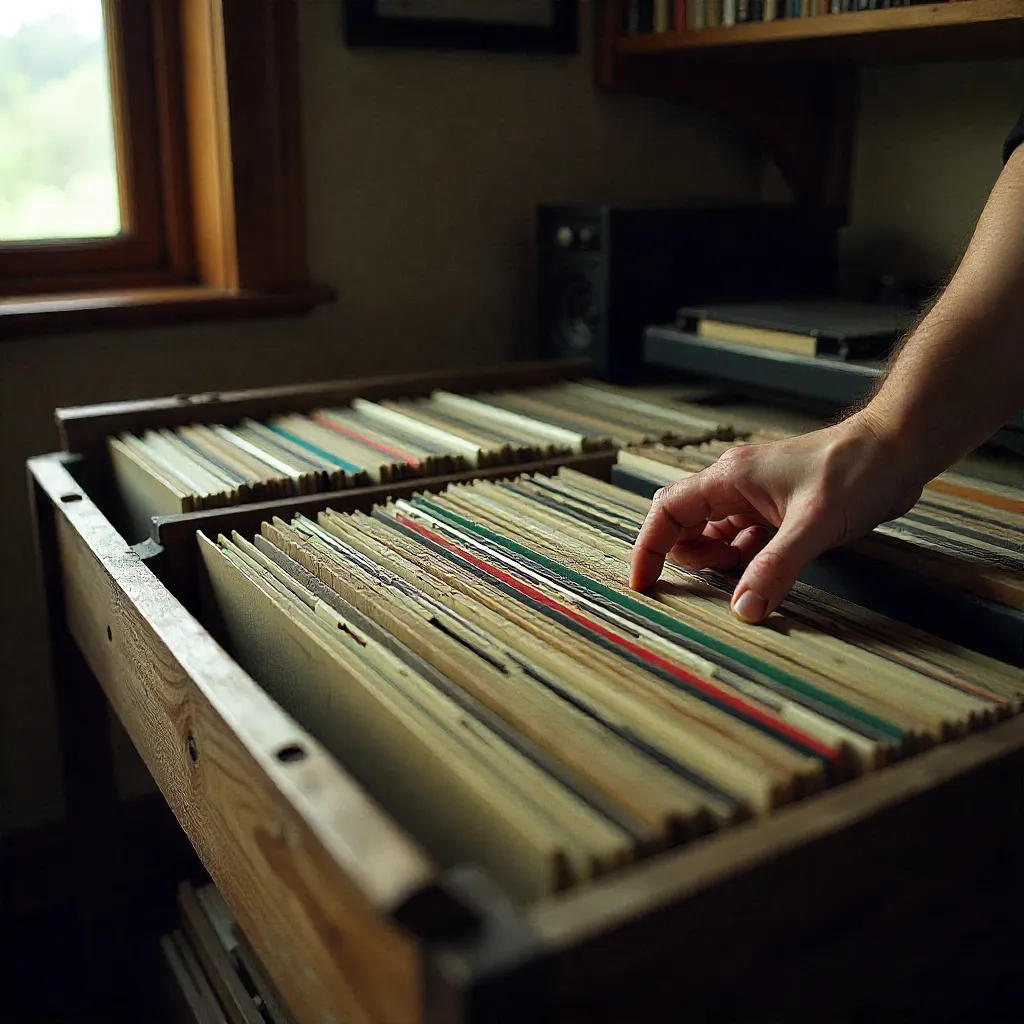 Vinyl record collection